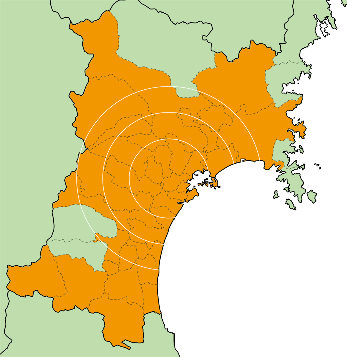 宮城県の対応エリア